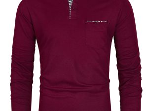 GHYUGR Men's Long Sleeve Polo Shirt