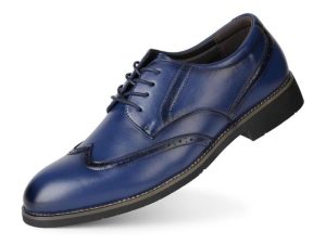 Brand New Ryehack Men's Oxford Brogues Leather Shoe Blue