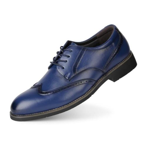 Brand New Ryehack Men's Oxford Brogues Leather Shoe Blue