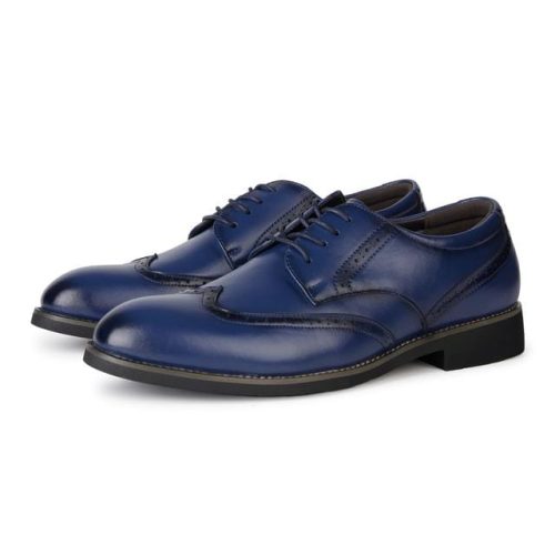 Brand New Ryehack Men's Oxford Brogues Leather Shoe Blue - Image 3