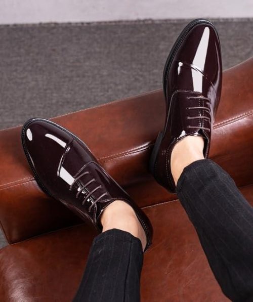 Brand New Mens Formal Patent Leather Brogues Shoe - Image 4