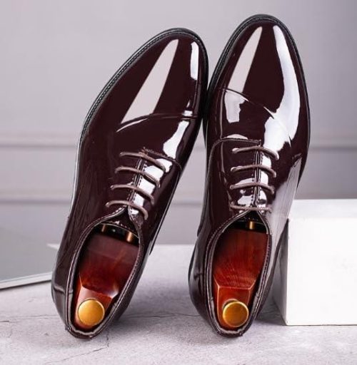 Brand New Mens Formal Patent Leather Brogues Shoe - Image 5