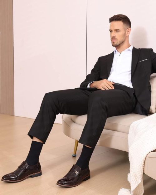 Brand New Mens Loafers Patent Leather Brogues Shoe - Image 4