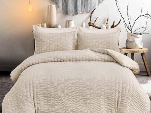 Seersucker 220×230cm King Size Bedding Set