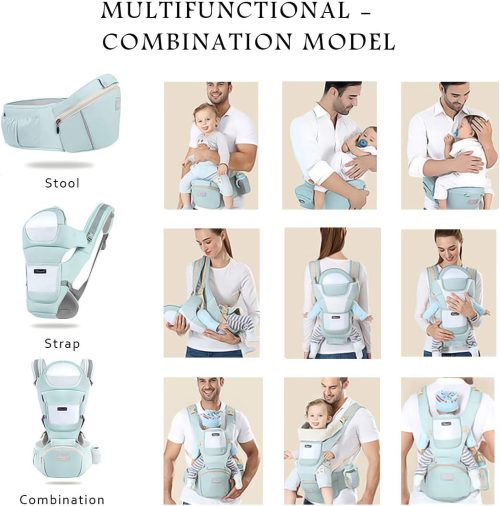 SONARIN Baby Carrier Ergonomic with Hip Seat - Image 7