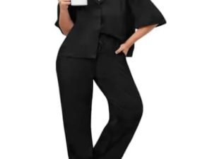 Famulily Women Fashion Outfits Short Sleeve Top and Pj Trousers