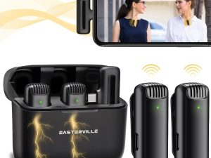 Brand New 2 Pack Wireless Lavalier Microphone for Type-C Android