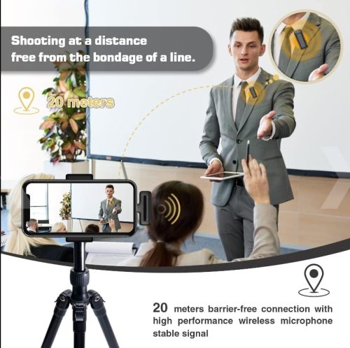 Brand New 2 Pack Wireless Lavalier Microphone for Type-C Android - Image 4