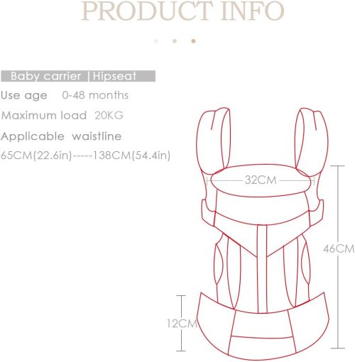 SONARIN Premium Breathable Baby Carrier with Storage Bag - Image 6