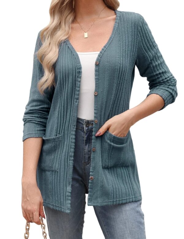 Aottori Women's Knitted Long Cardigans