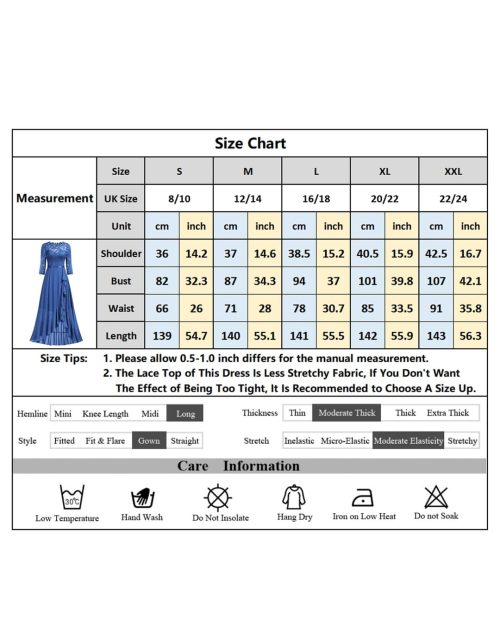 MIUSOL Women's Elegant Floral Lace Ruffle Evening Dress - Image 6