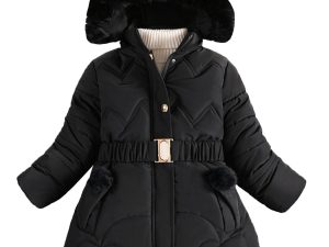 Adigau Kids Girls Winter Coat Black