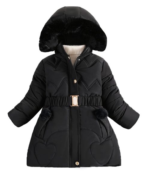 Adigau Kids Girls Winter Coat Black