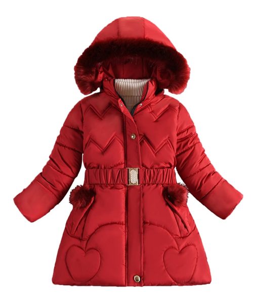 Adigau Kids Girls Winter Coat Red