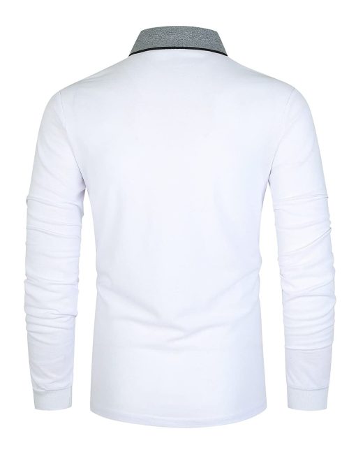 GHYUGR Men's Polo Shirt Long Sleeve - Image 2