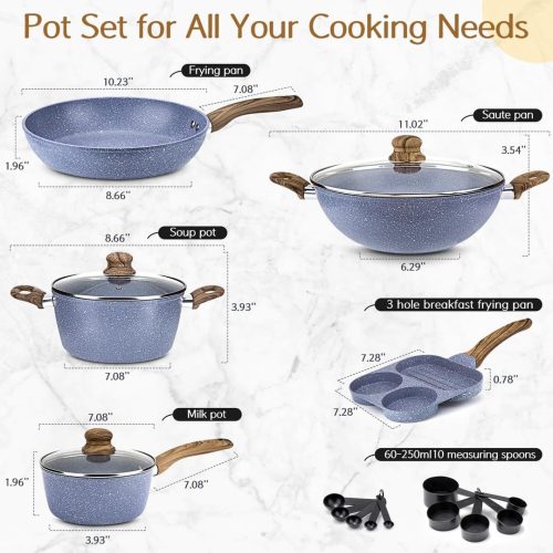 19 in 1 Nonstick Cookware Set - Image 2