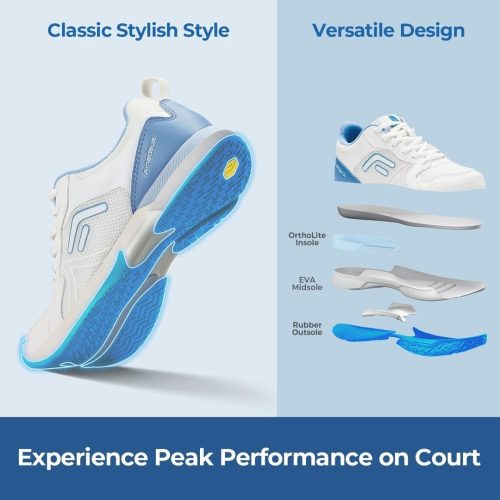 FitVille Womens Tennis Shoes Extra Wide Fit Trainers - Image 5