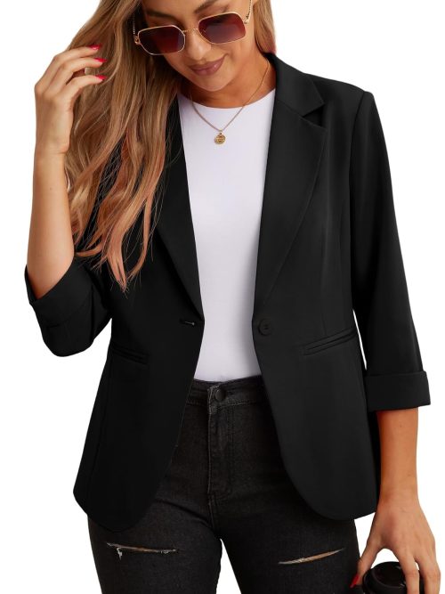 GRECERELLE Women's Blazer Suit Black