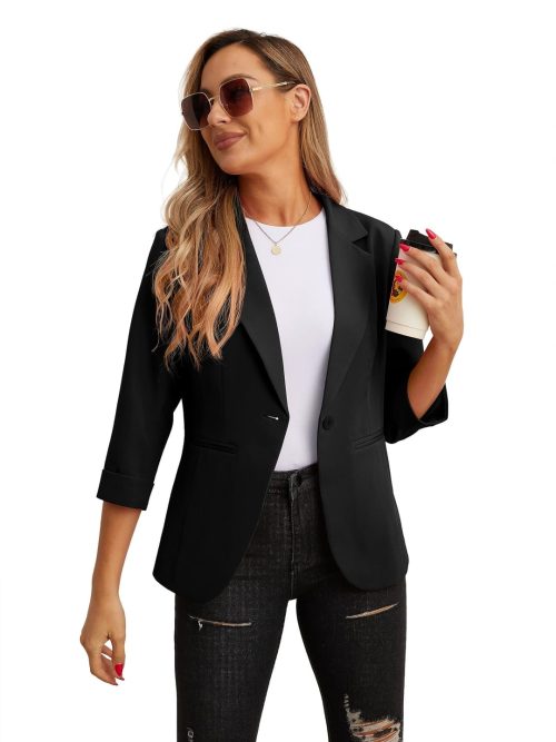 GRECERELLE Women's Blazer Suit Black - Image 2