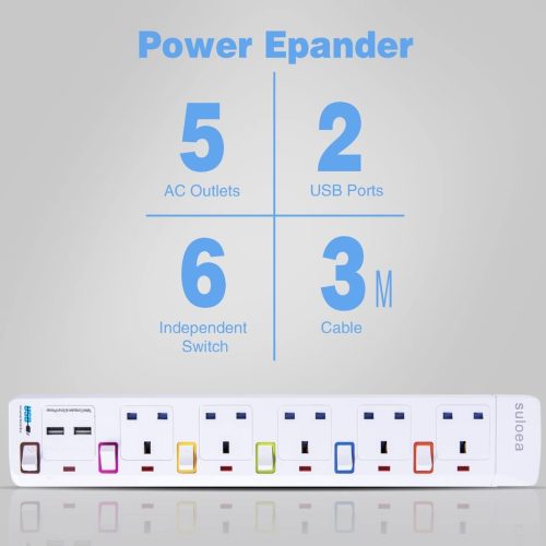 3M Extension Sockets Lead with USB Slots - Image 2