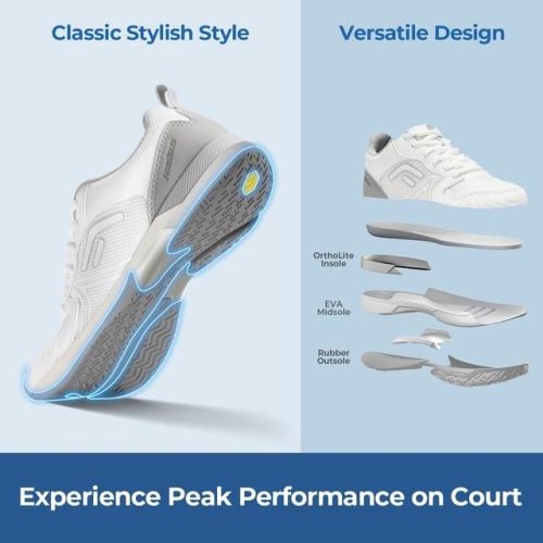 FitVille Womens Tennis Shoes Extra Wide Fit Trainers - Image 5