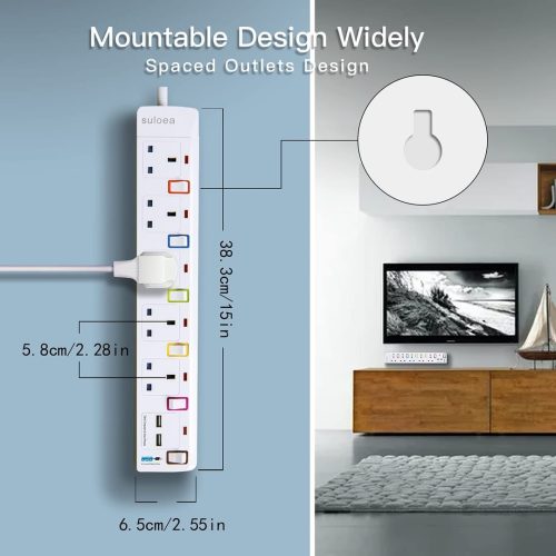 3M Extension Sockets Lead with USB Slots - Image 4