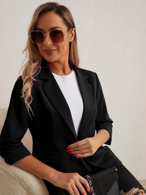 GRECERELLE Women's Blazer Suit Black - Image 5