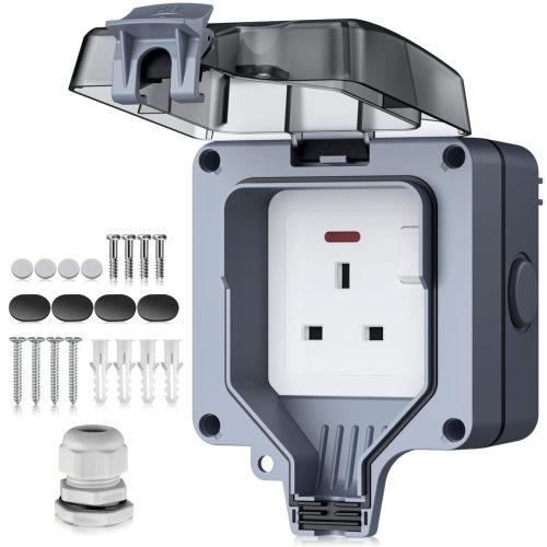 EYPINS 32mm Deepening Depth Single Outdoor Plug Socket