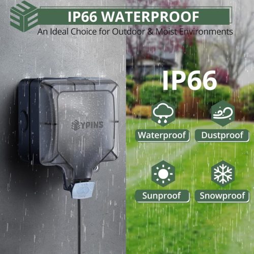 EYPINS 32mm Deepening Depth Single Outdoor Plug Socket - Image 3