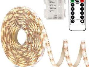 CCILAND 3m Battery LED Strip Lights with Remote Control
