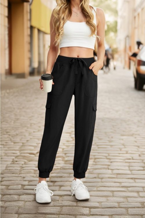 GRECERELLE Casual Walking Cargo Trousers for Women - Image 2