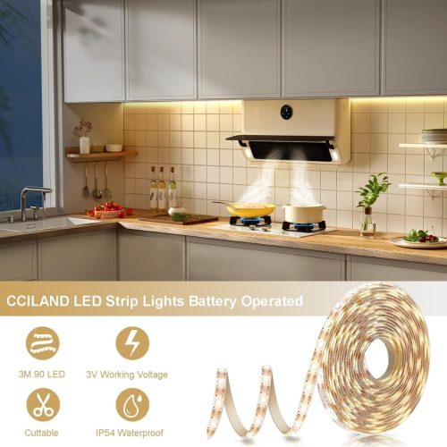 CCILAND 3m Battery LED Strip Lights with Remote Control - Image 3
