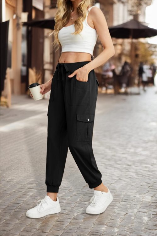 GRECERELLE Casual Walking Cargo Trousers for Women - Image 4