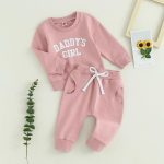 PanLidapan Newborn Baby Girl Fall Sweatshirt Set - Image 2