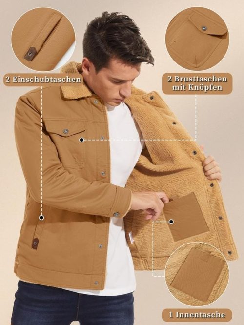 KEFITEVD Men's Casual Cargo Jacket - Image 2
