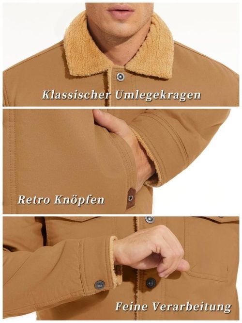 KEFITEVD Men's Casual Cargo Jacket - Image 5