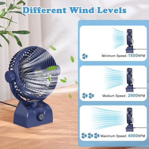 Wastou Rechargeable Desk Fan - Image 5