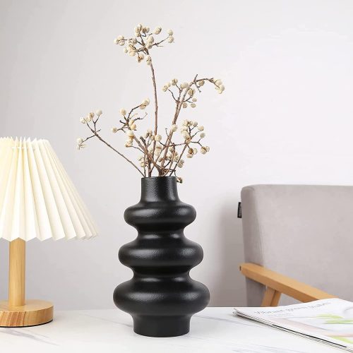 Tall Ceramic Wavy Vase - Image 7