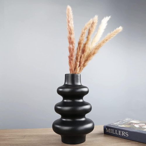 Tall Ceramic Wavy Vase - Image 6