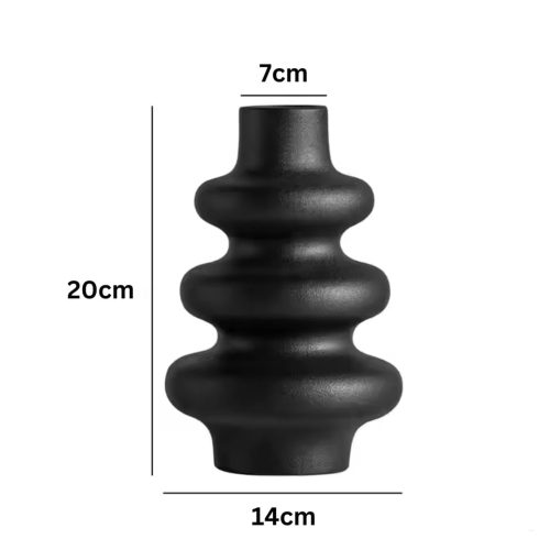 Tall Ceramic Wavy Vase - Image 3