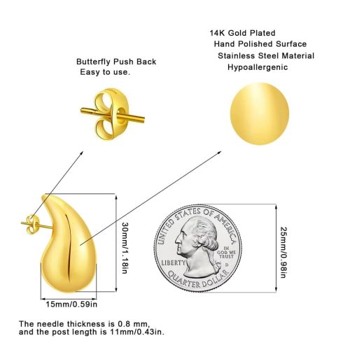 Artskin 18K Dupes Earrings for Women - Image 5