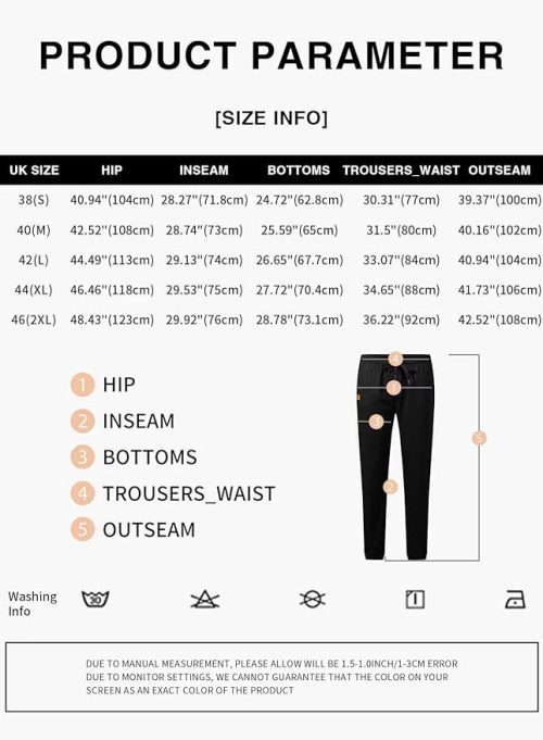 Jolicloth Mens Work Trousers Cargo Chino Pants - Image 5