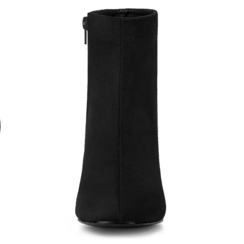 Allegra K Women's Side Zip Chunky Heel Ankle Boots - Image 3