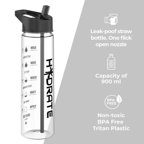 HYDRATE Daily Water Bottle with Straw - Image 3