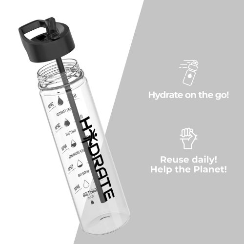 HYDRATE Daily Water Bottle with Straw - Image 4