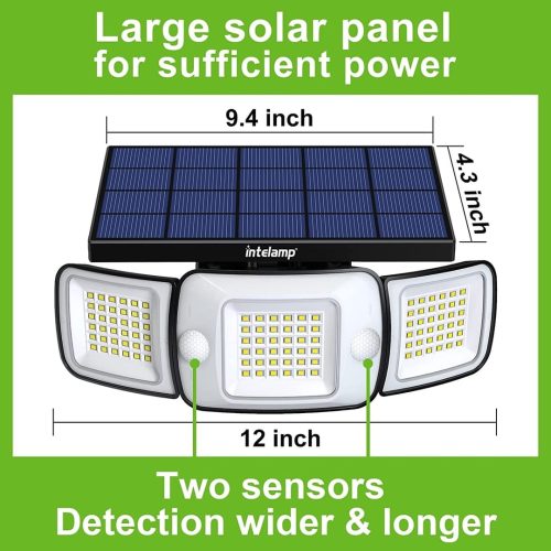 Brand New intelamp Solar Security Lights 6000mAh - Image 2