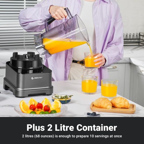 AMZCHEF 8-IN-1 Professional Smoothie Blenders + FREE Gipp Non-stick Sauce Pan - Image 4