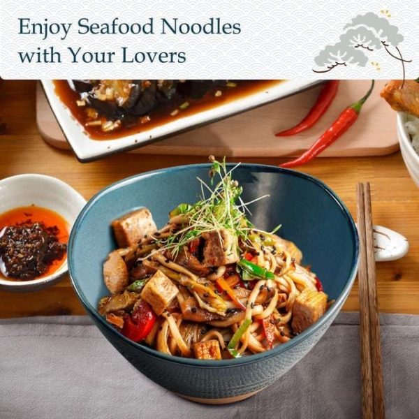 Brand New Ceramic Ramen Bowl Set of 2 - Image 4