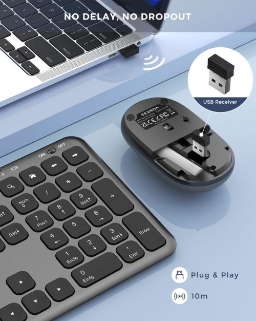 Seenda 2.4G Ultra Thin Wireless Keyboard and Mouse Combo - Image 5