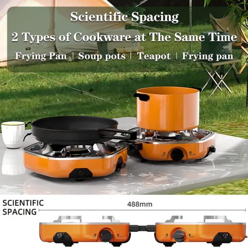 QSMYUYE 2 Burner Camping Stove Gas Portable - Image 5